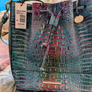 Brahmin Marlow Blue Fin Melbourne Genuine Leather Bag NWT